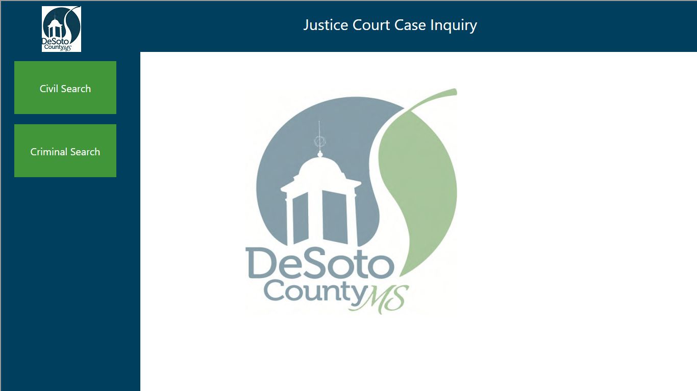 Justice Court Case Inquiry - DeSoto County, Mississippi